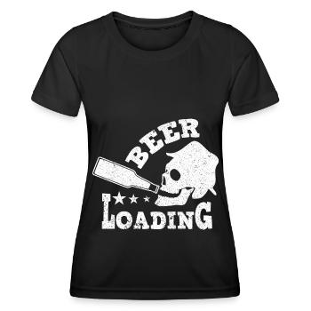 Bière Bière Bière Boire de la bière Alcohol Party - T-shirt sport Femme - noir - Devant - AI Model Female 172 light (172cm)