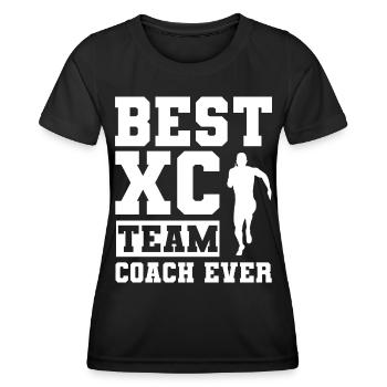 Crosslauf | Cross Country Läufer Berglauf Geschenk - Frauen Funktions-T-Shirt - Schwarz - Vorne - AI Model Female 172 light (172cm)