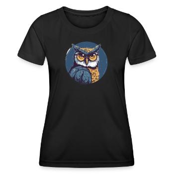 Owl Sunglasses Odd Eagle Owl - Women's Functional T-Shirt - black - Front - AI Model Female 172 light (172cm)