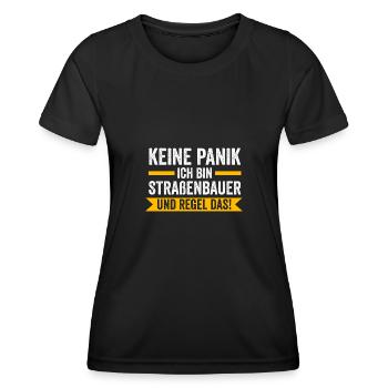 Straßenbauer Job Straßenbau Geschenk - Frauen Funktions-T-Shirt - Schwarz - Vorne - AI Model Female 172 light (172cm)