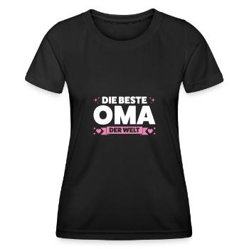 Oma Großmutter Omi Geschenk - Frauen Funktions-T-Shirt - Schwarz - Vorne - AI Model Female 172 light (172cm)