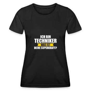 Techniker Beruf Technik Geschenk - Frauen Funktions-T-Shirt - Schwarz - Vorne - AI Model Female 172 light (172cm)