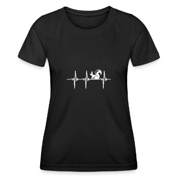 Herzschlag für süsse Eichhörnchen - Frauen Funktions-T-Shirt - Schwarz - Vorne - AI Model Female 172 light (172cm)