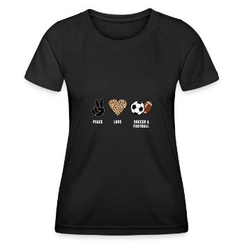 baller fussball baller Geschenk - Frauen Funktions-T-Shirt - Schwarz - Vorne - AI Model Female 172 light (172cm)