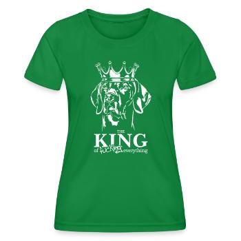 Weimaraner King Hundespruch Hunde Wilsigns - Frauen Funktions-T-Shirt - Kelly Green - Vorne - AI Model Female 172 dark (172cm)