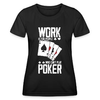 Poker - Frauen Funktions-T-Shirt - Schwarz - Vorne - AI Model Female 172 light (172cm)