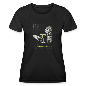 One Martini Please – Design divin humoristique - T-shirt sport Femme - noir - Devant - AI Model Female 172 light (172cm)