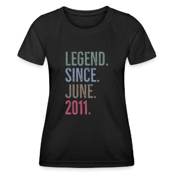 Legend Since June 2011 - Women's Functional T-Shirt - black - Front - AI Model Female 172 light (172cm)