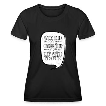 Paroles sur la maltraitance des animaux Les droits des animaux protègent - T-shirt sport Femme - noir - Devant - AI Model Female 172 light (172cm)
