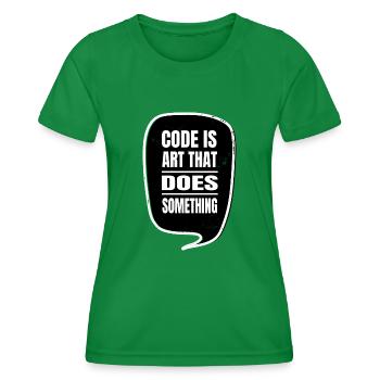 Informatique C Sharp Programmation Fun Blagues Cadeau - T-shirt sport Femme - vert - Devant - AI Model Female 172 dark (172cm)