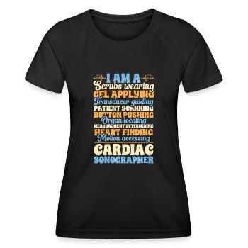 Kardiologe Medizinische Sonographie Ultraschall - Frauen Funktions-T-Shirt - Schwarz - Vorne - AI Model Female 172 light (172cm)