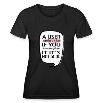 geek birthday present idea funny quote encrypt - Frauen Funktions-T-Shirt - Schwarz - Vorne - AI Model Female 172 light (172cm)