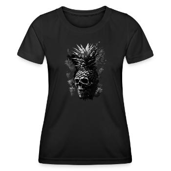 Fruit d’ananas effrayant - T-shirt sport Femme - noir - Devant - AI Model Female 172 light (172cm)