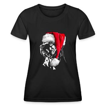 Santa TOSA INU Chien de Noël Chiens Wilsigns - T-shirt sport Femme - noir - Devant - AI Model Female 172 light (172cm)