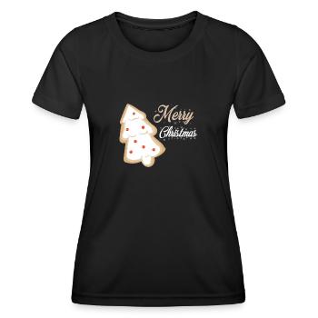 Merry christmas - Frauen Funktions-T-Shirt - Schwarz - Vorne - AI Model Female 172 light (172cm)