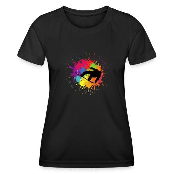 Snowboard Freestyle Snowboarder Snowboarding - T-shirt sport Femme - noir - Devant - AI Model Female 172 light (172cm)