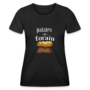 Patates De Forain Humour Fête Foraine Punchline - T-shirt sport Femme - noir - Devant - AI Model Female 172 light (172cm)