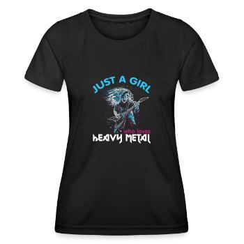 Heavy Metal fille fille metal musique de musique - T-shirt sport Femme - noir - Devant - AI Model Female 172 light (172cm)