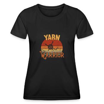 Yarn Warrior / Crochet - Women's Functional T-Shirt - black - Front - AI Model Female 172 light (172cm)