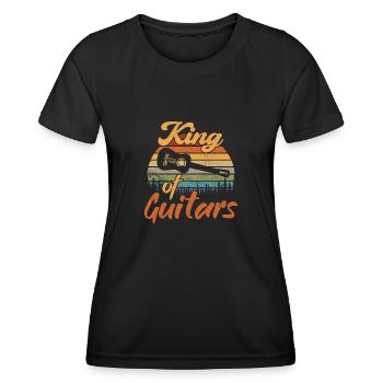 Roi des Guitares / Guitare - T-shirt sport Femme - noir - Devant - AI Model Female 172 light (172cm)