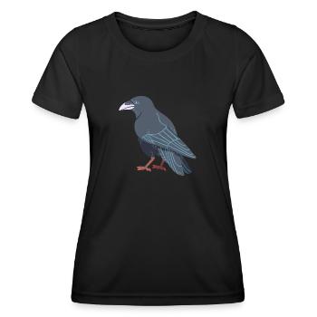 Rabenkrähe - Frauen Funktions-T-Shirt - Schwarz - Vorne - AI Model Female 172 light (172cm)