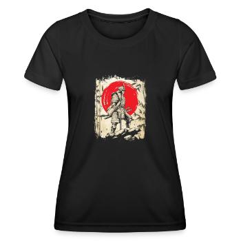 Samurai Warrior Japanese Swordsman Japan - Women's Functional T-Shirt - black - Front - AI Model Female 172 light (172cm)