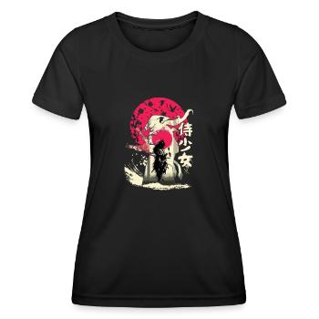 Dead Japanese Samurai Japan Swordsman - Women's Functional T-Shirt - black - Front - AI Model Female 172 light (172cm)