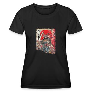 Japanese Samurai Warrior Japan Swordsman - Women's Functional T-Shirt - black - Front - AI Model Female 172 light (172cm)