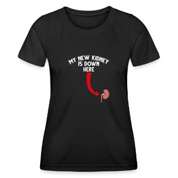 Witziger Empfänger Nierentransplantation - Frauen Funktions-T-Shirt - Schwarz - Vorne - AI Model Female 172 light (172cm)