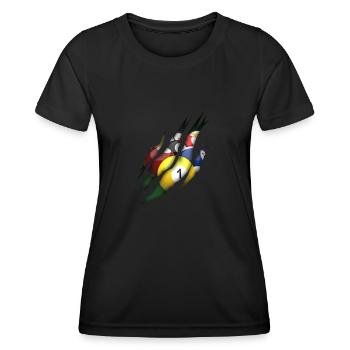 Billard Déchirés Piscine 8 Ball joueurs - T-shirt sport Femme - noir - Devant - AI Model Female 172 light (172cm)
