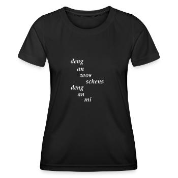 bayrisch arrogant - Frauen Funktions-T-Shirt - Schwarz - Vorne - AI Model Female 172 light (172cm)