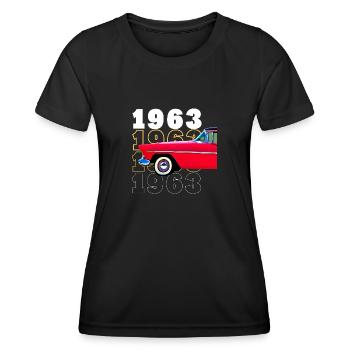 Auto Baujahr 1963 - Frauen Funktions-T-Shirt - Schwarz - Vorne - AI Model Female 172 light (172cm)