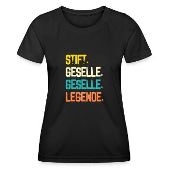 Geselle 2023 Geselle Geselle bestanden Geschenk - Frauen Funktions-T-Shirt - Schwarz - Vorne - AI Model Female 172 light (172cm)