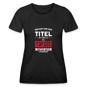 Geselle 2023 Geselle Geselle bestanden Geschenk - Frauen Funktions-T-Shirt - Schwarz - Vorne - AI Model Female 172 light (172cm)