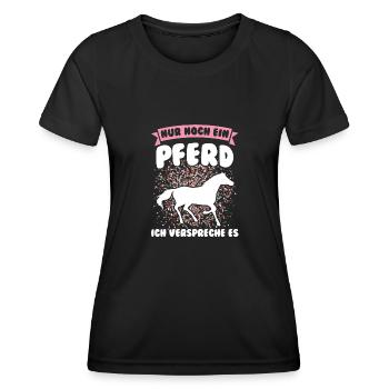Reiten Pferd Pferdesport Geschenk - Frauen Funktions-T-Shirt - Schwarz - Vorne - AI Model Female 172 light (172cm)