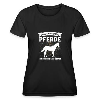Reiterin Pferd Pferdesport Geschenk - Frauen Funktions-T-Shirt - Schwarz - Vorne - AI Model Female 172 light (172cm)