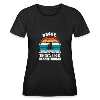 Großer Bruder Pinguin Grosser Bruder Geschenk - Frauen Funktions-T-Shirt - Schwarz - Vorne - AI Model Female 172 light (172cm)