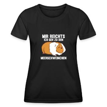 Meerschwein Haustier Haustiere Geschenk - Frauen Funktions-T-Shirt - Schwarz - Vorne - AI Model Female 172 light (172cm)