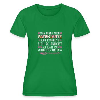Patentante Taufe Patin Geschenk - Frauen Funktions-T-Shirt - Kelly Green - Vorne - AI Model Female 172 dark (172cm)
