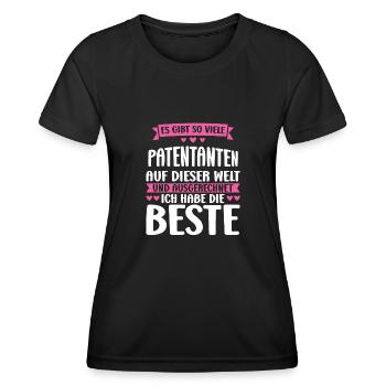 Patentante Taufe Patenkind Geschenk - Frauen Funktions-T-Shirt - Schwarz - Vorne - AI Model Female 172 light (172cm)