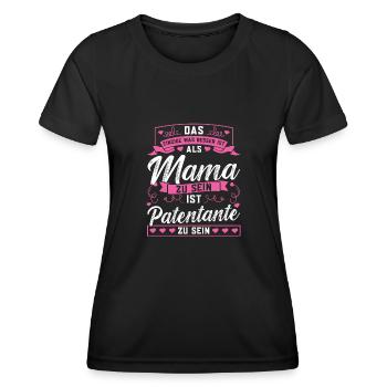 Patentante Taufe Patin Geschenk - Frauen Funktions-T-Shirt - Schwarz - Vorne - AI Model Female 172 light (172cm)