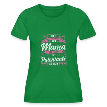 Patentante Taufe Patin Geschenk - Frauen Funktions-T-Shirt - Kelly Green - Vorne - AI Model Female 172 dark (172cm)