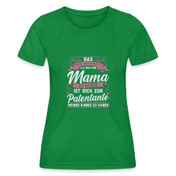 Patentante Taufe Patin Geschenk - Frauen Funktions-T-Shirt - Kelly Green - Vorne - AI Model Female 172 dark (172cm)