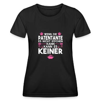 Patentante Taufe Taufpatin Geschenk - Frauen Funktions-T-Shirt - Schwarz - Vorne - AI Model Female 172 light (172cm)
