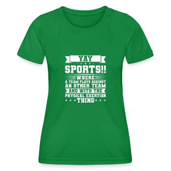 Sportspiel Sportmannschaft Geschenk - Frauen Funktions-T-Shirt - Kelly Green - Vorne - AI Model Female 172 dark (172cm)