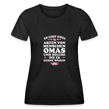 Oma Großmutter Großeltern Geschenk - Frauen Funktions-T-Shirt - Schwarz - Vorne - AI Model Female 172 light (172cm)