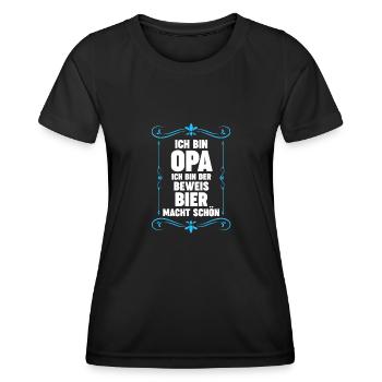 Opa Großvater Großväter Geschenk - Frauen Funktions-T-Shirt - Schwarz - Vorne - AI Model Female 172 light (172cm)