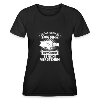 Opa Großvater Großväter Geschenk - Frauen Funktions-T-Shirt - Schwarz - Vorne - AI Model Female 172 light (172cm)