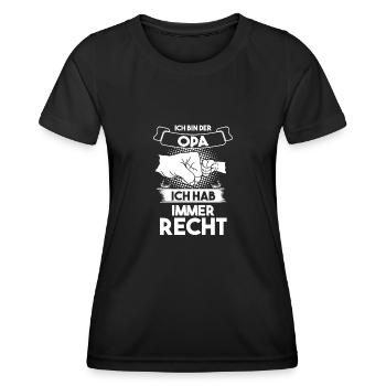 Opa Großvater Großeltern Geschenk - Frauen Funktions-T-Shirt - Schwarz - Vorne - AI Model Female 172 light (172cm)