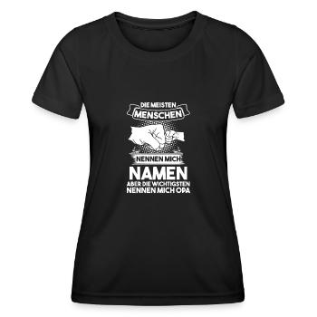 Opa Großvater Großväter Geschenk - Frauen Funktions-T-Shirt - Schwarz - Vorne - AI Model Female 172 light (172cm)